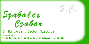 szabolcs czobor business card